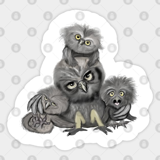 Owl Family Sticker by msmart